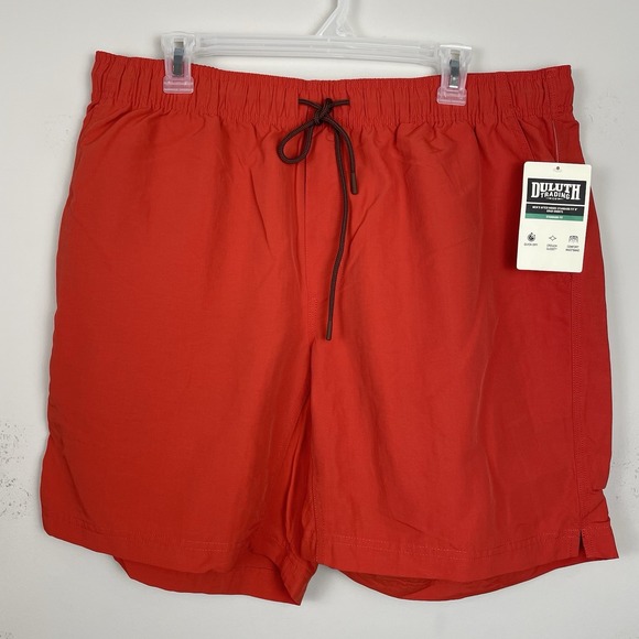 NEW Duluth Trading After Hours Grab Shorts Men's Large Standard Fit 8" Nylon Red - Picture 2 of 10